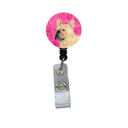 TEACHERS AID French Bulldog Retractable Badge Reel Or Id Holder With Clip TE236248